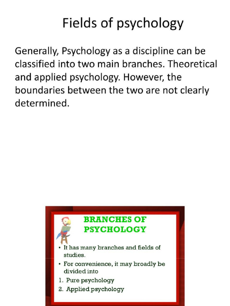 Sub-Fields in Psychology | PDF