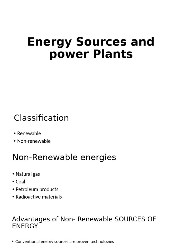 Energy Sources: Renewable vs Non-Renewable | PDF | Energy Development ...
