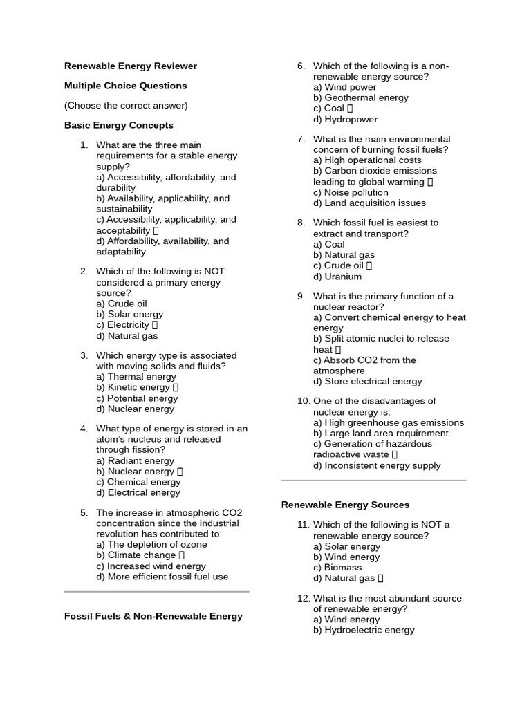 Renewable Energy Reviewer | PDF | Renewable Energy | Energy Development