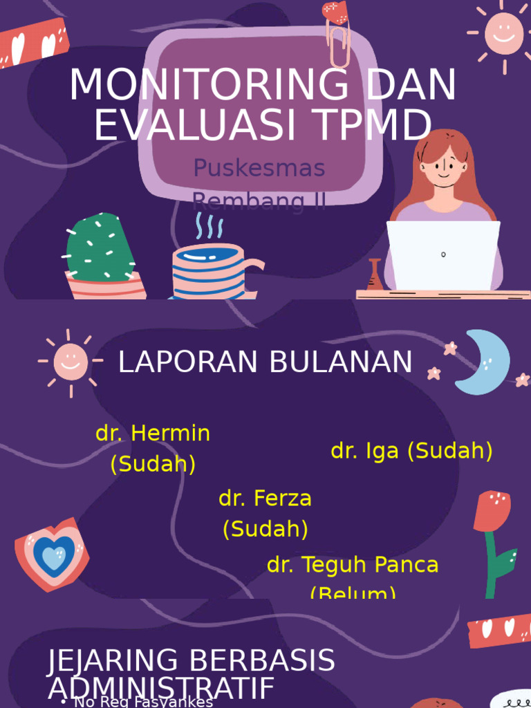 Laporan Bulanan Monitoring TPMD Puskesmas | PDF