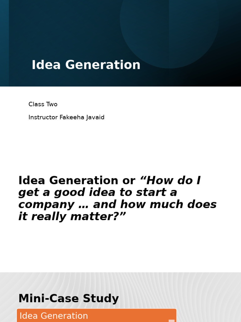 Effective Idea Generation Strategies | PDF | Brainstorming