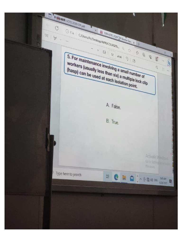 WPR Question | PDF