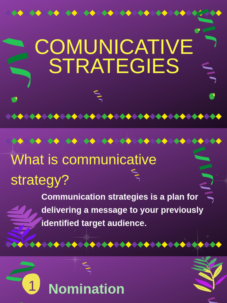 Comunicative Strategy | PDF | Learning | Communication