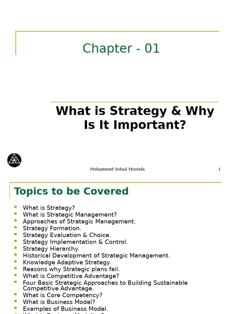 What Is Strategy & Why Is It Important | PDF | Strategic Management ...