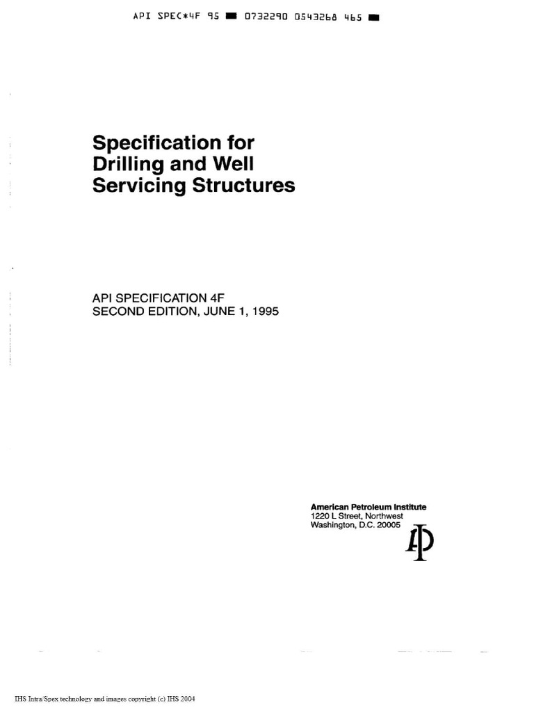 Api Spec 4F | PDF