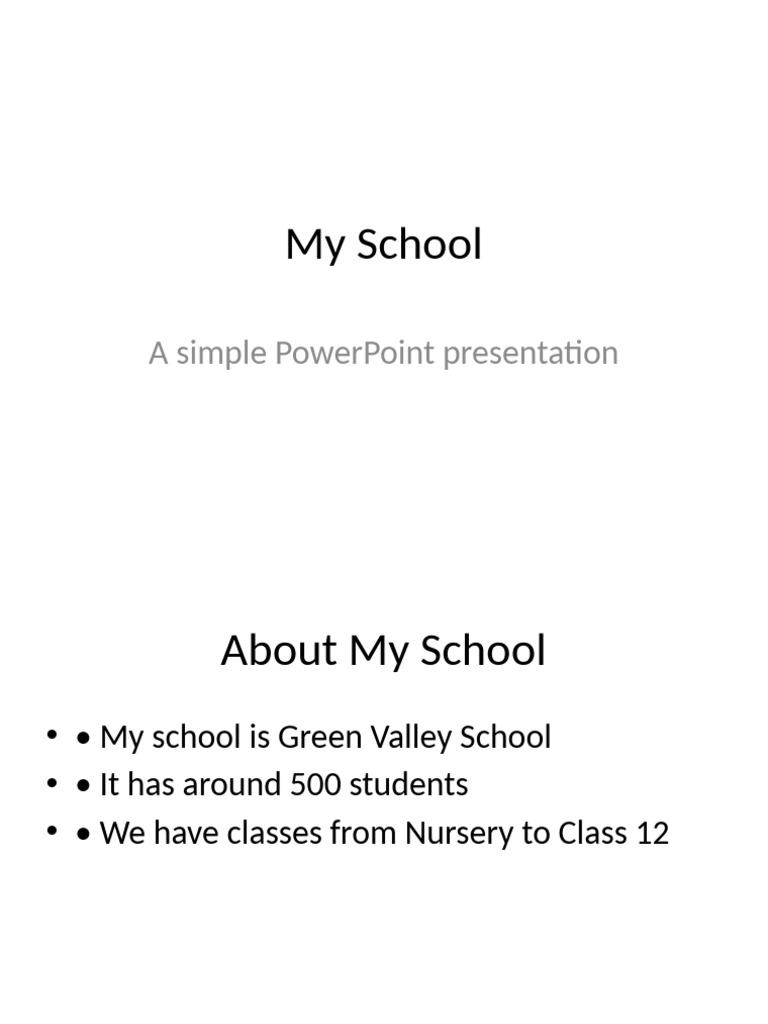 Green Valley School Presentation | PDF