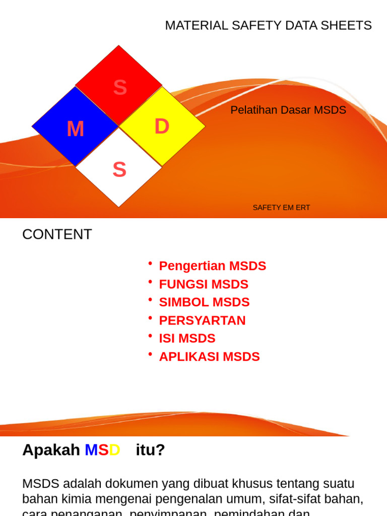 Panduan Lengkap MSDS untuk Keamanan Kimia | PDF
