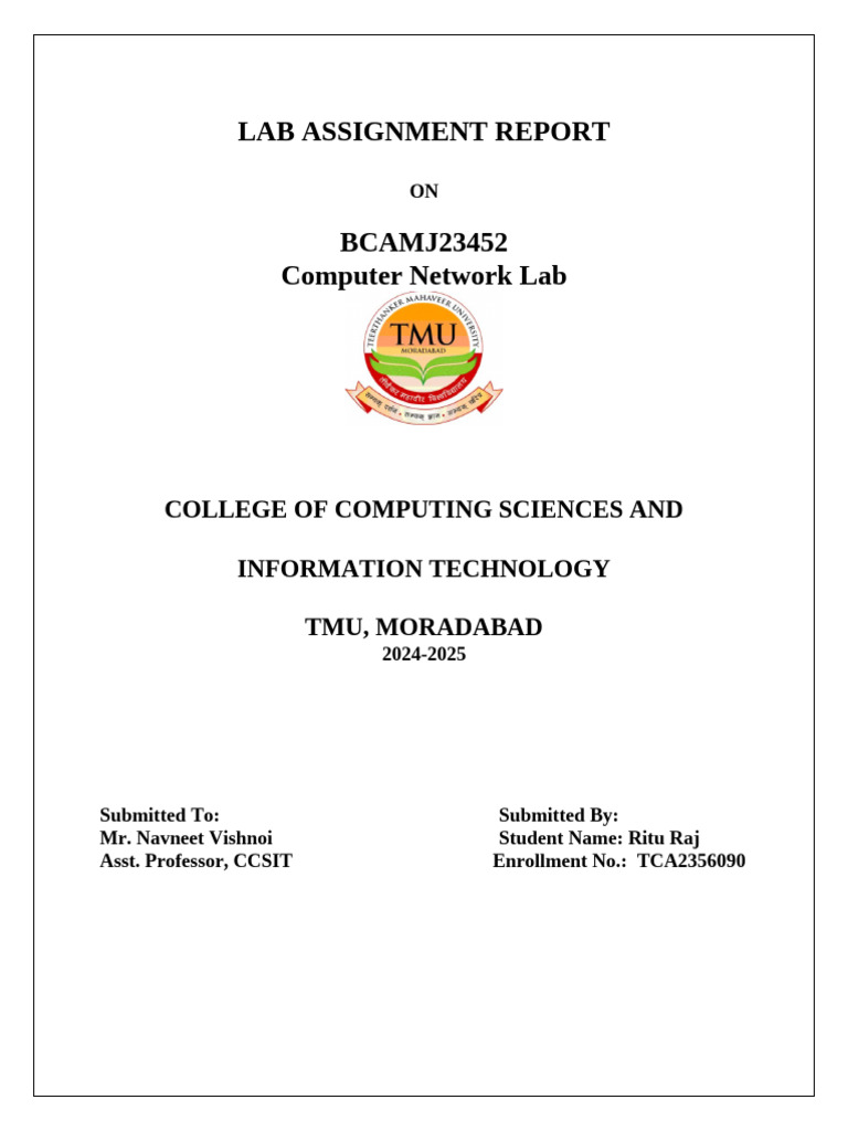 Computer Network Lab Assignment Report | PDF | Computer Network | Ip ...