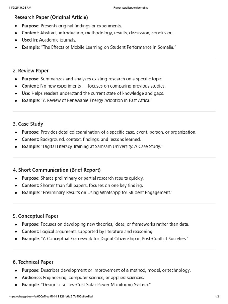 Types of Academic Papers Explained | PDF | Science | Logic