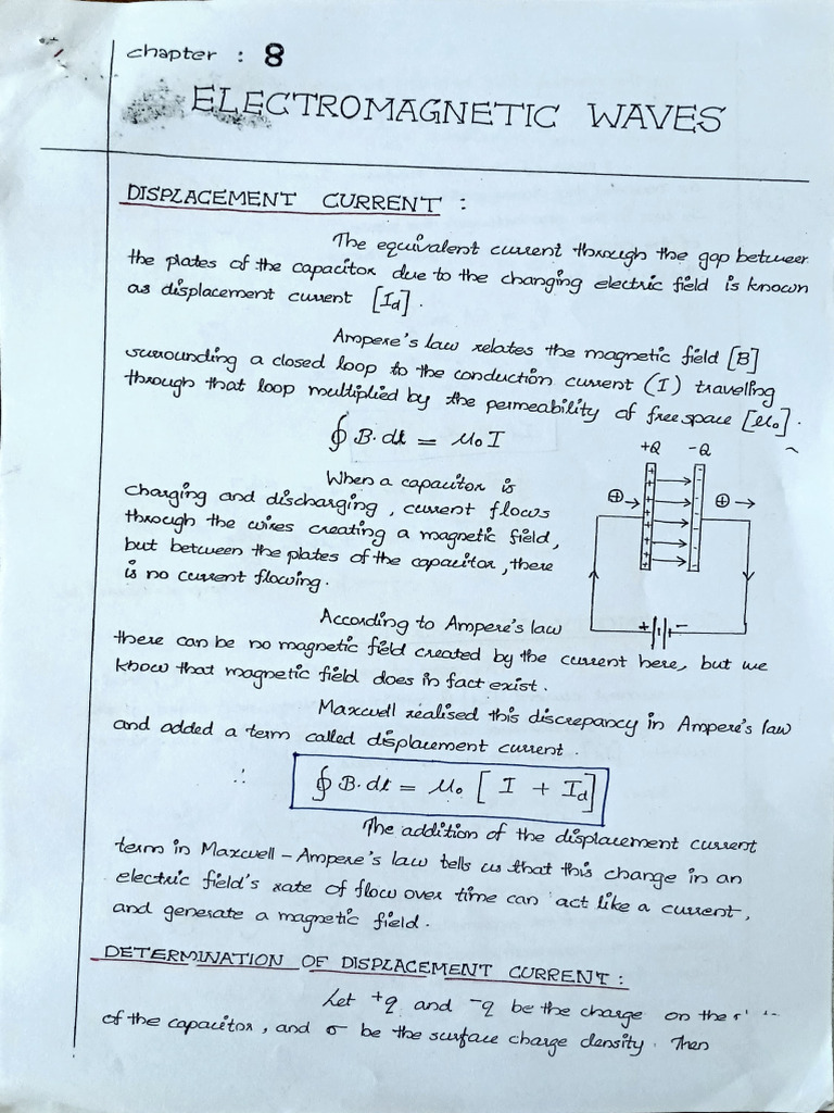 Understanding Displacement Current in Electromagnetism | PDF