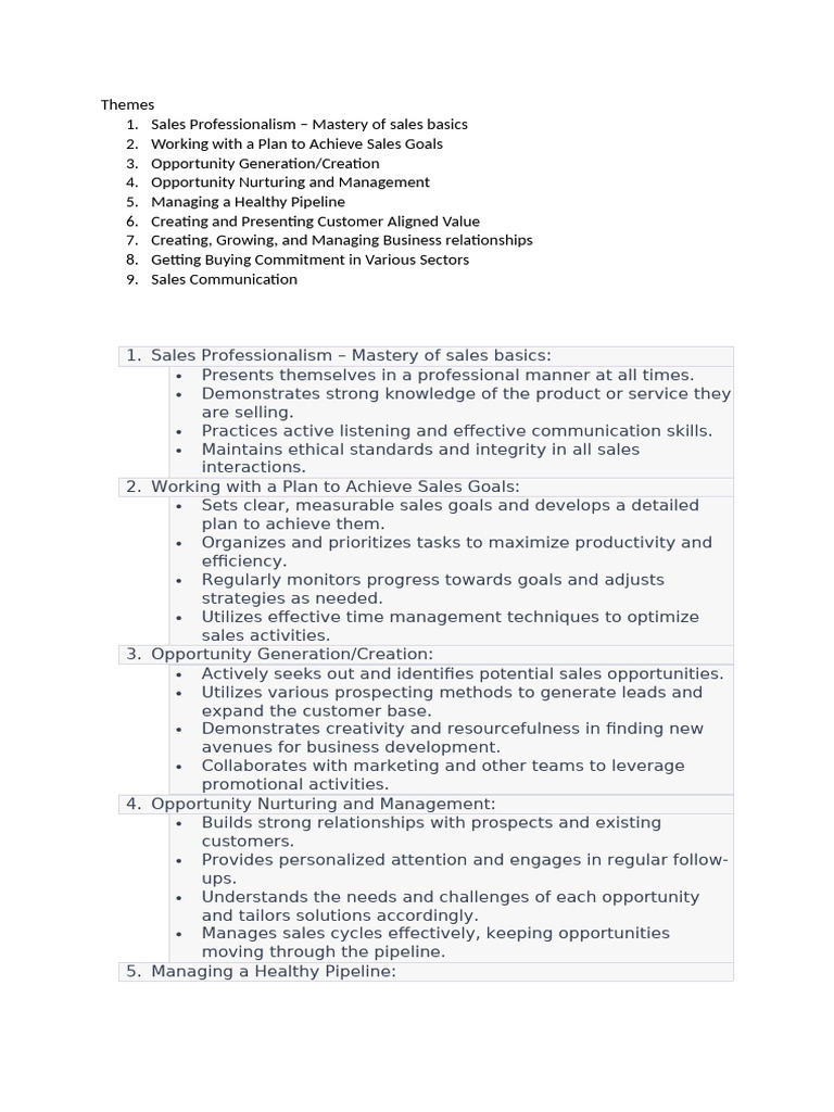 Essential Sales Skills for Success | PDF | Sales | Cognition