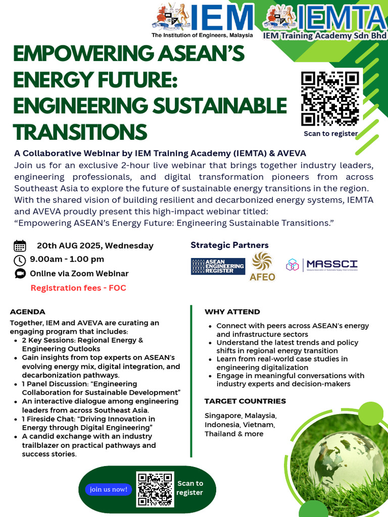 ASEAN Energy Transition Webinar 2025 | PDF | Sustainability ...