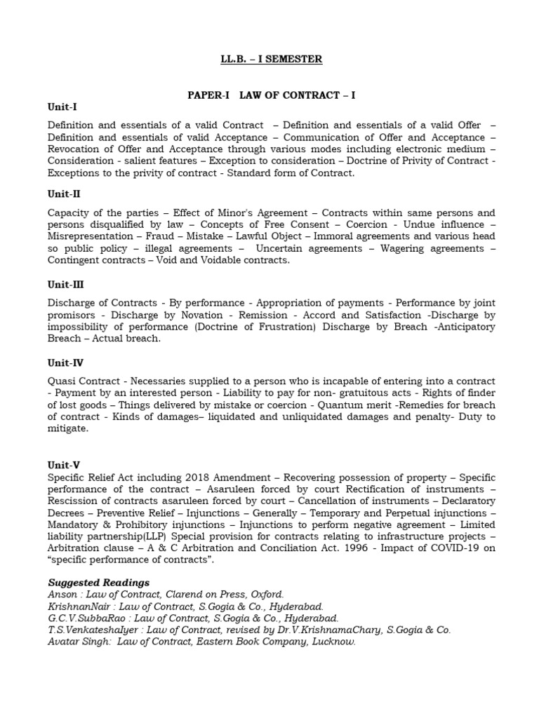 Law Curriculum Overview: Contracts, Family, Constitution | PDF | Tort ...