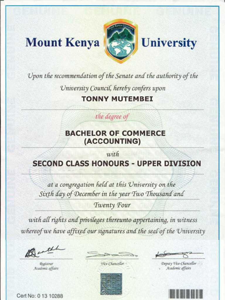 Mount Kenya University | PDF