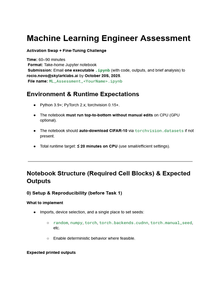 Machine Learning Engineer Assessment - Skylark - Labs | PDF | Accuracy ...