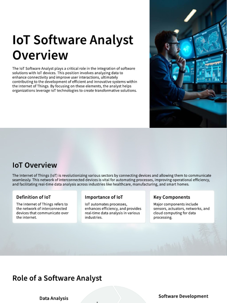 Role of IoT Software Analysts | PDF | Internet Of Things | Data Analysis