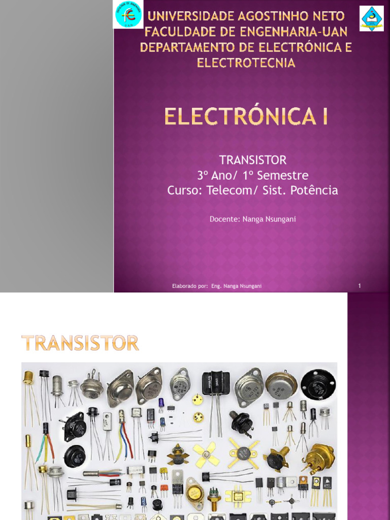 Transistores: Tipos e Configurações | PDF | Transistor | Eletrônicos