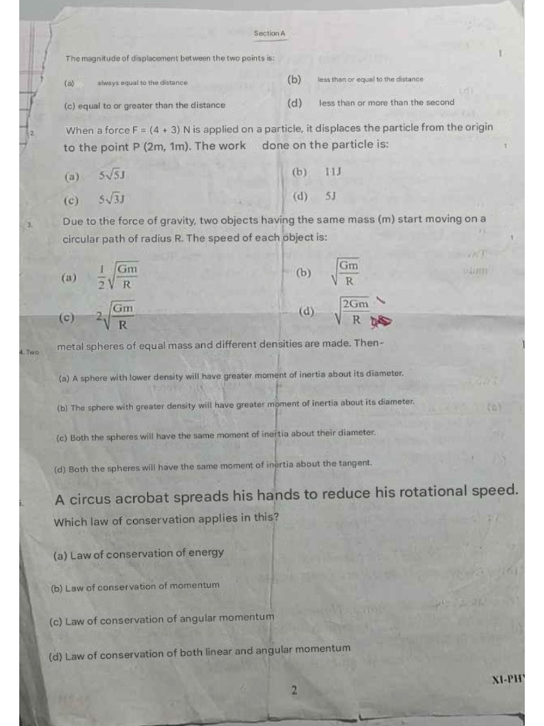 Physics Previous Year Question Papers | PDF