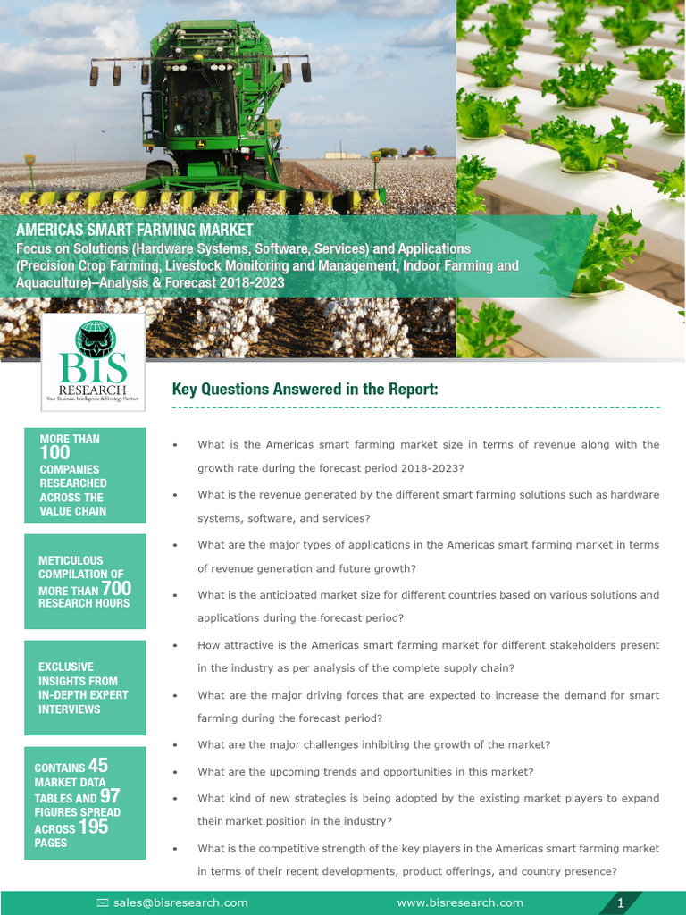 Americas Smart Farming Market: Key Questions Answered in The Report ...