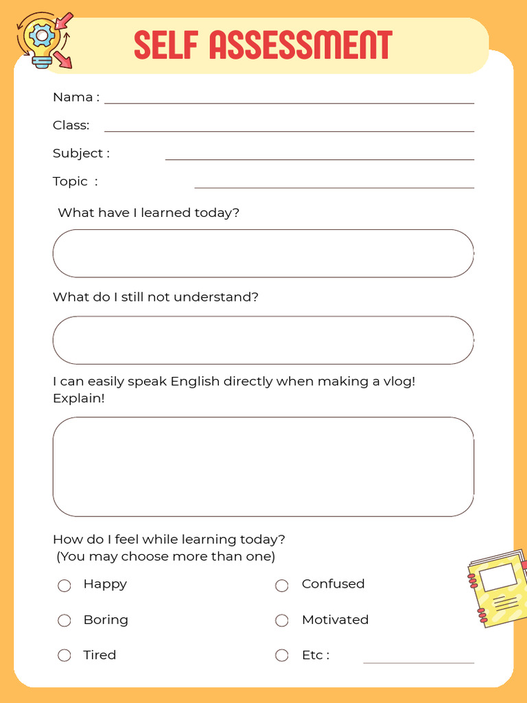 LKPD Self Asesment For Descriptive Text | PDF