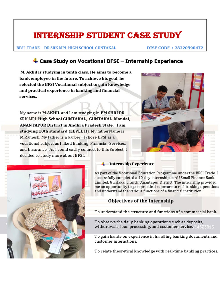 BFSI Internship Case Study: Student Insights | PDF | Banks