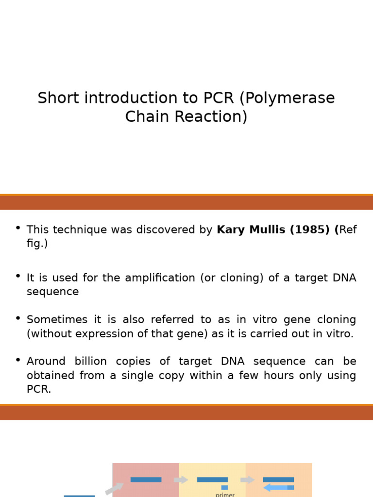 Introduction to PCR Techniques and Uses | PDF | Polymerase Chain ...