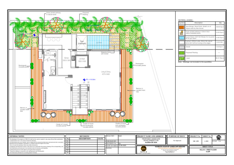 Villa 6 First Floor Landscape Plan | PDF
