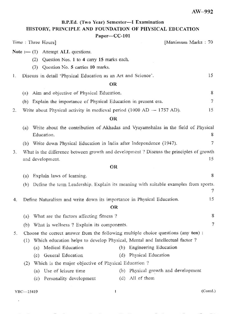 History and Principles of Physical Education | PDF