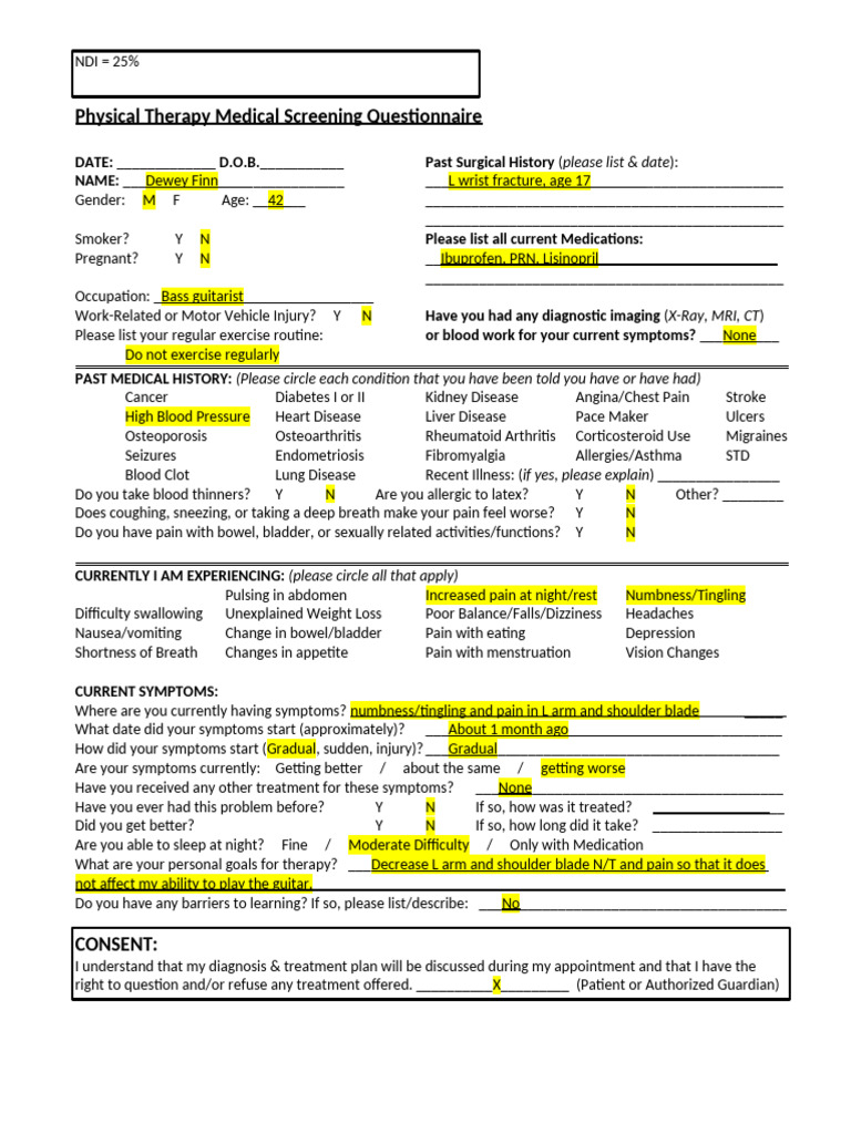 Neck Pain Assessment Questionnaire | PDF | Pain | Headache