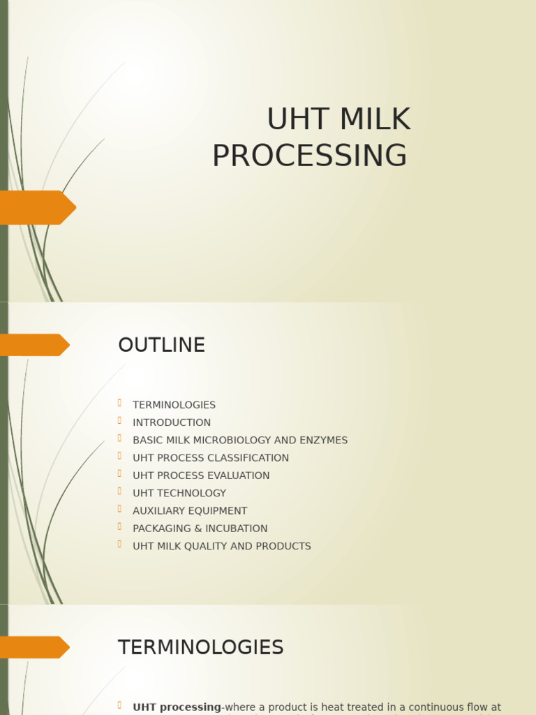 UHT Milk Processing Overview | PDF | Microorganism | Bacteria