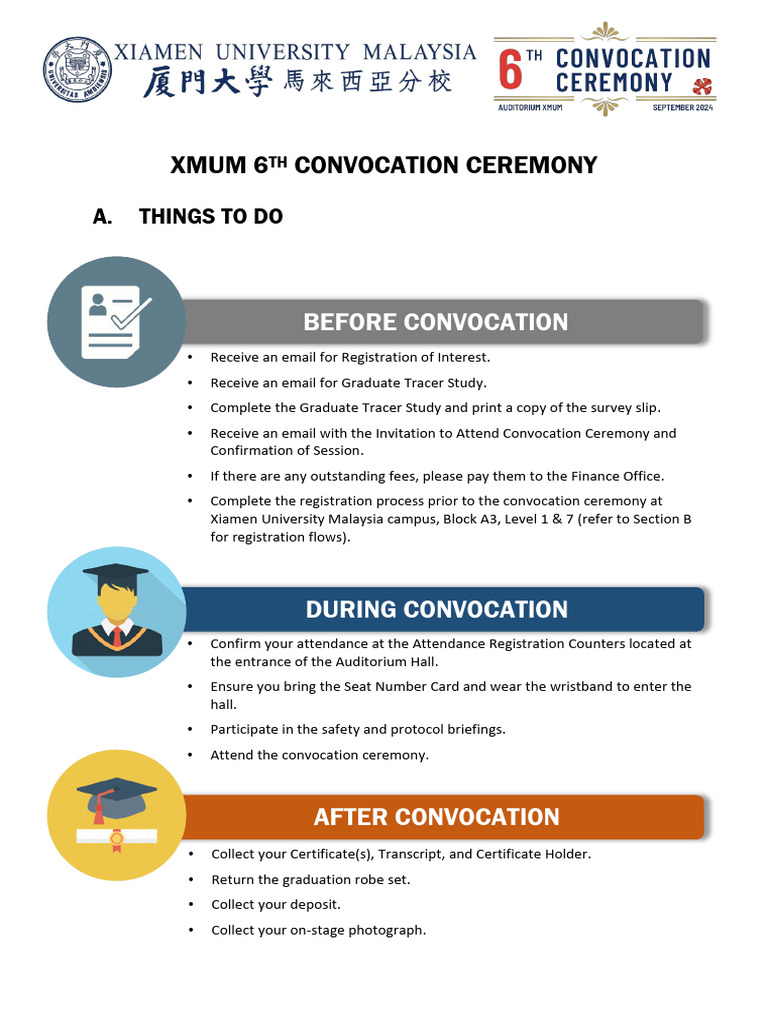 Appendix 4 - 6th Convocation - Things To Do and Registration Flows | PDF