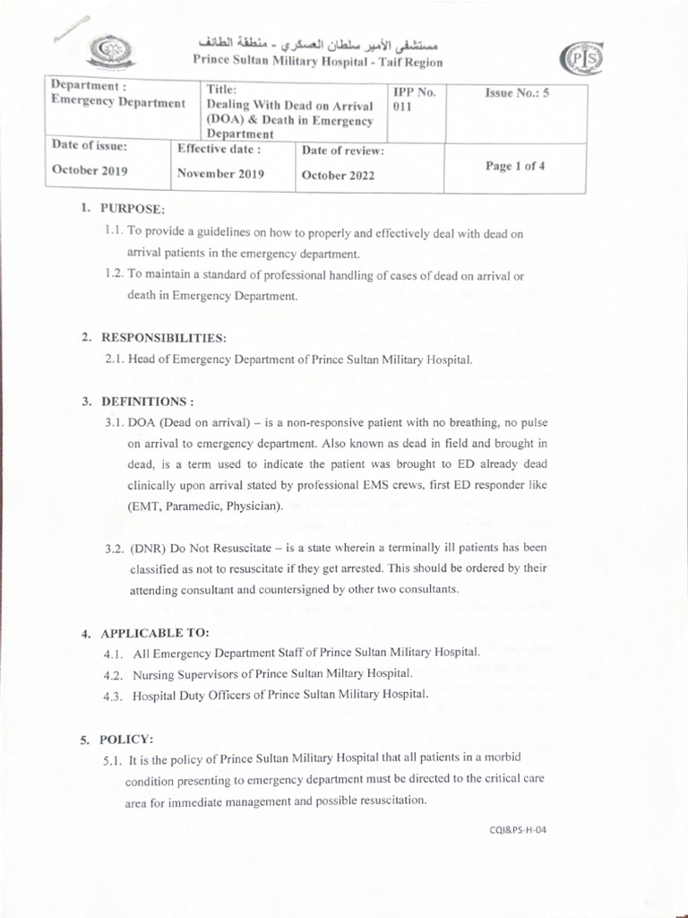 DOA Policy | PDF