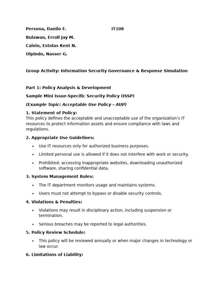 Information Security Policy & Response Guide | PDF | Backup | Ransomware