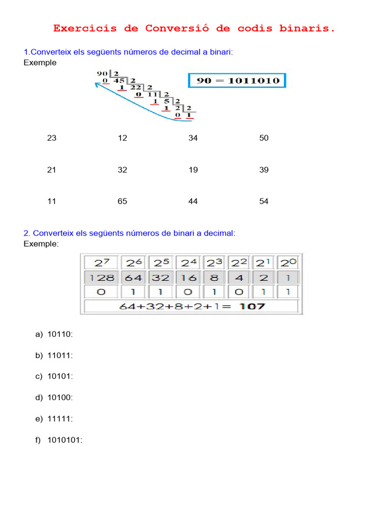 Exercicis Codis | PDF