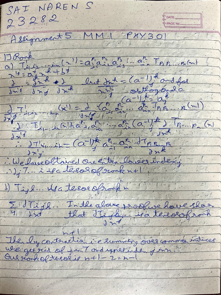 MM1 Phy 301 Assignment 5 | PDF