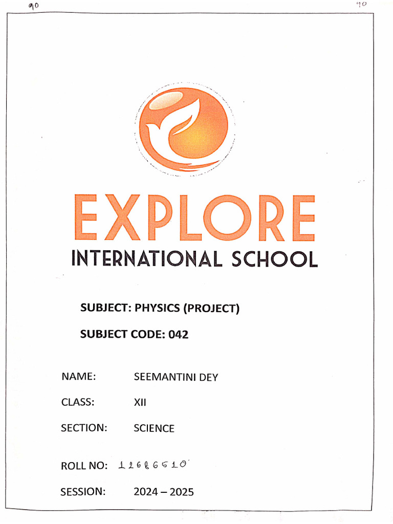 Physics Xii Project | PDF