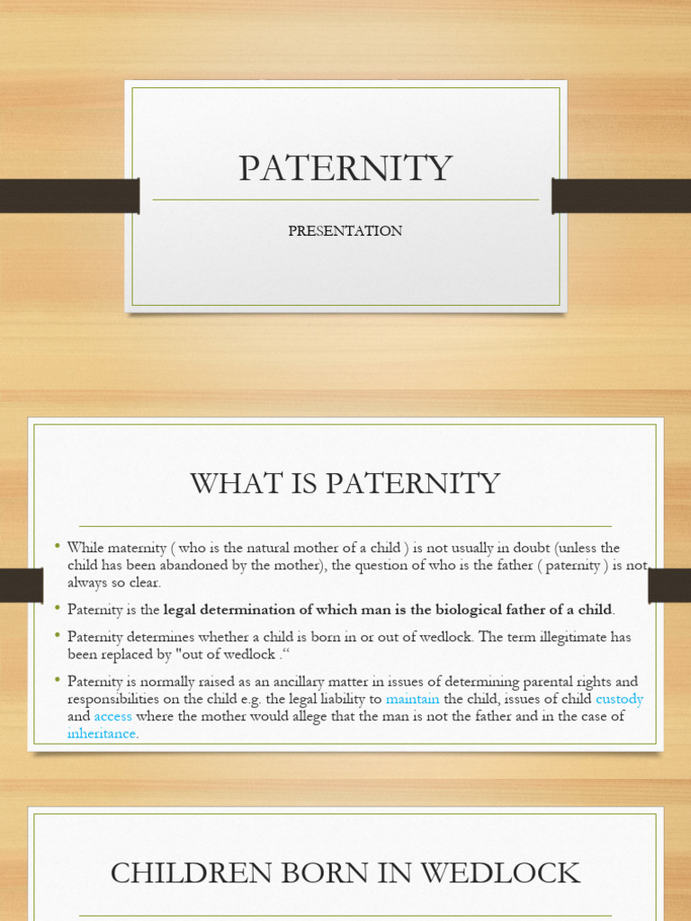 Understanding Paternity Laws and Tests | PDF | Father | Burden Of Proof ...