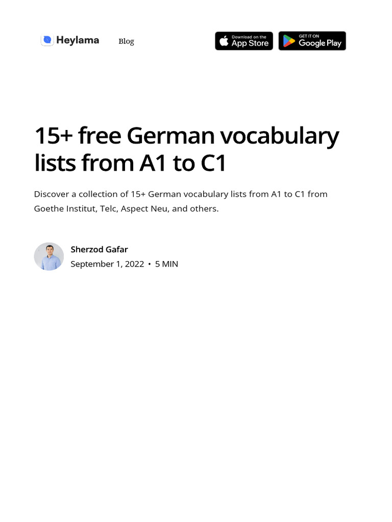 Comprehensive German Vocabulary Lists | PDF | Human Communication | Grammar