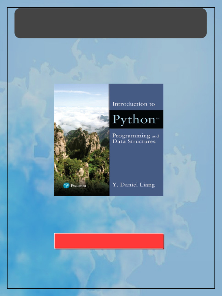 Solution Manual for Revel for Introduction to Python Programming and ...