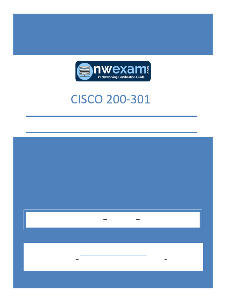 Cisco CCNA 200-301 Exam Overview | PDF | Cisco Certifications ...