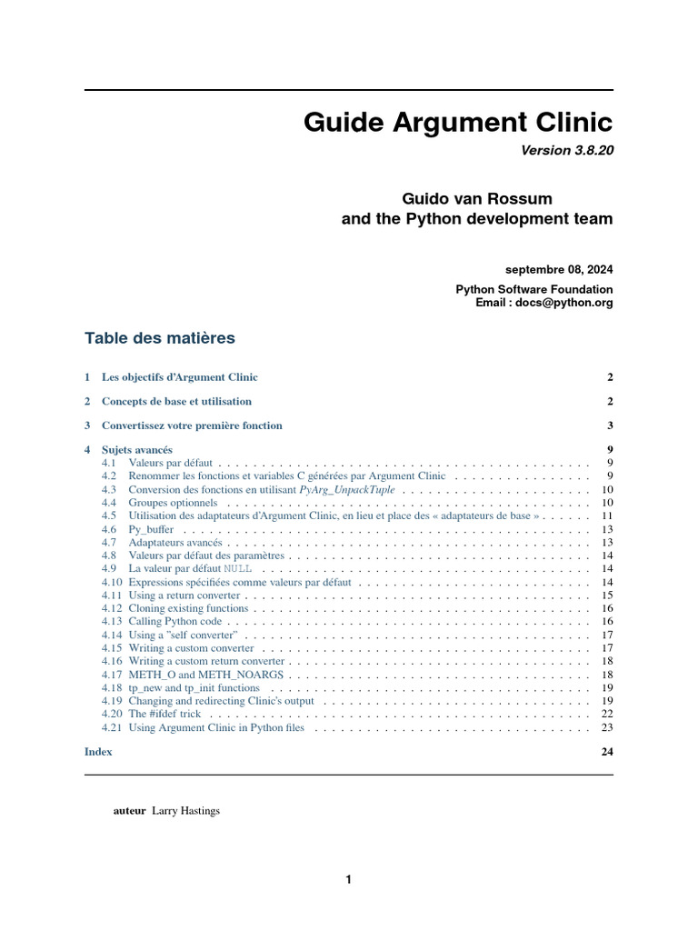 Guide d'utilisation d'Argument Clinic | PDF | Programmation ...