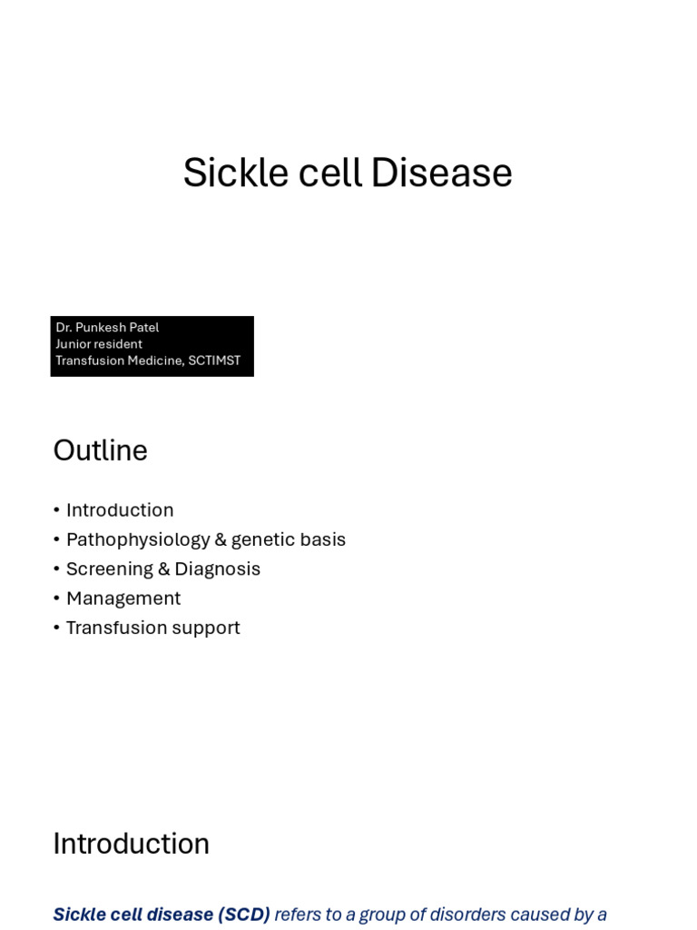 Understanding Sickle Cell Disease Management | PDF | Blood | Diseases ...