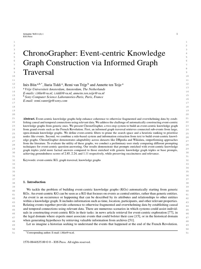 Event-Centric Knowledge Graphs with ChronoGrapher | PDF | Information ...