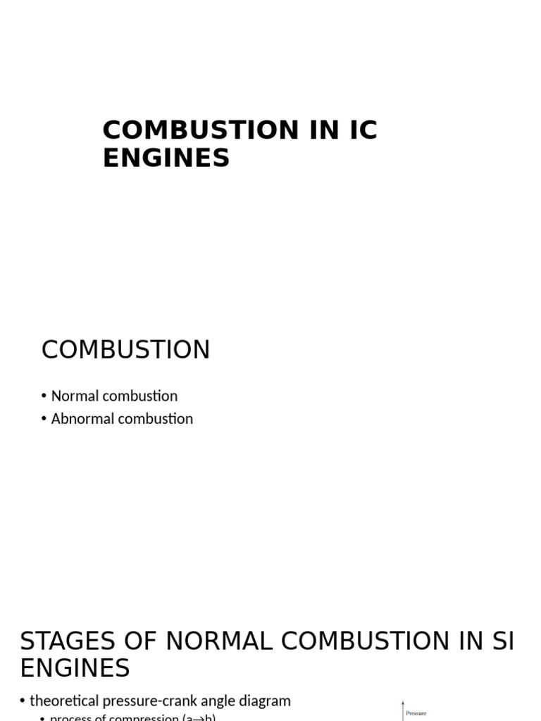 Combustion Processes in IC Engines | PDF | Combustion | Scientific ...