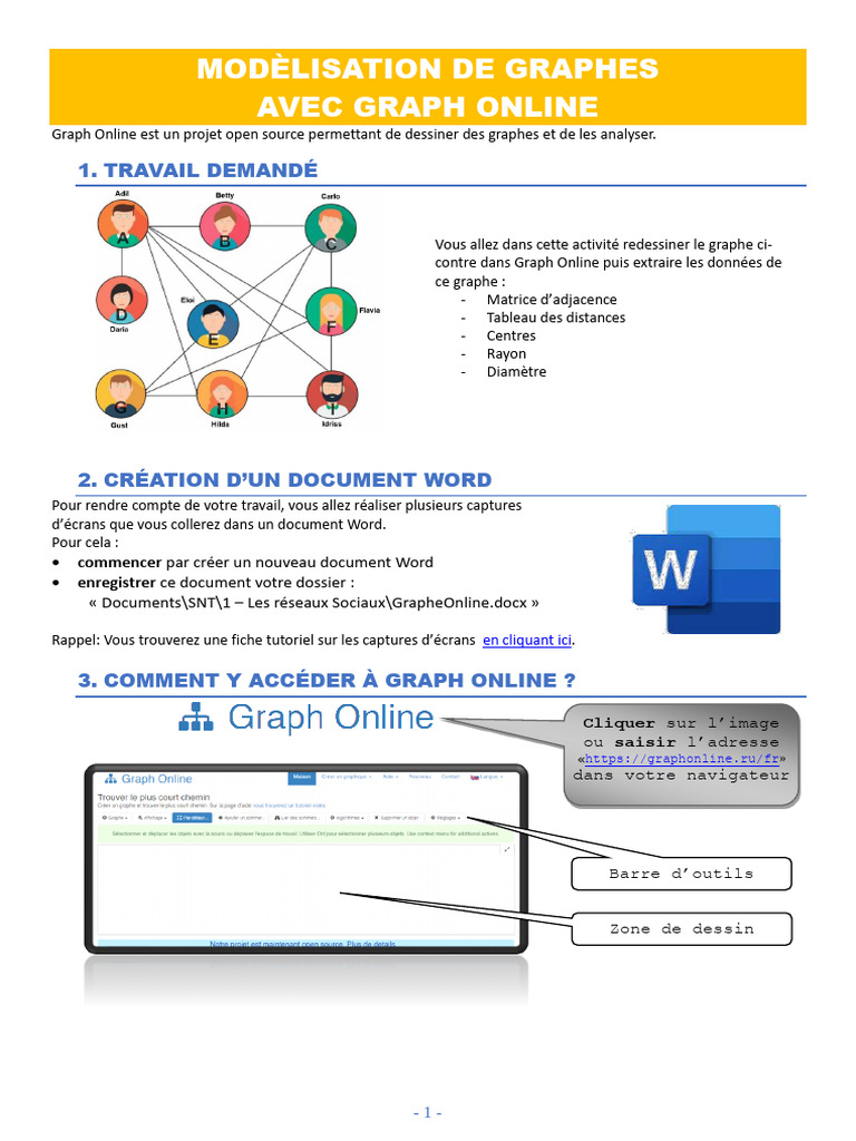 Modélisation de graphes avec Graph Online | PDF | Microsoft Word ...