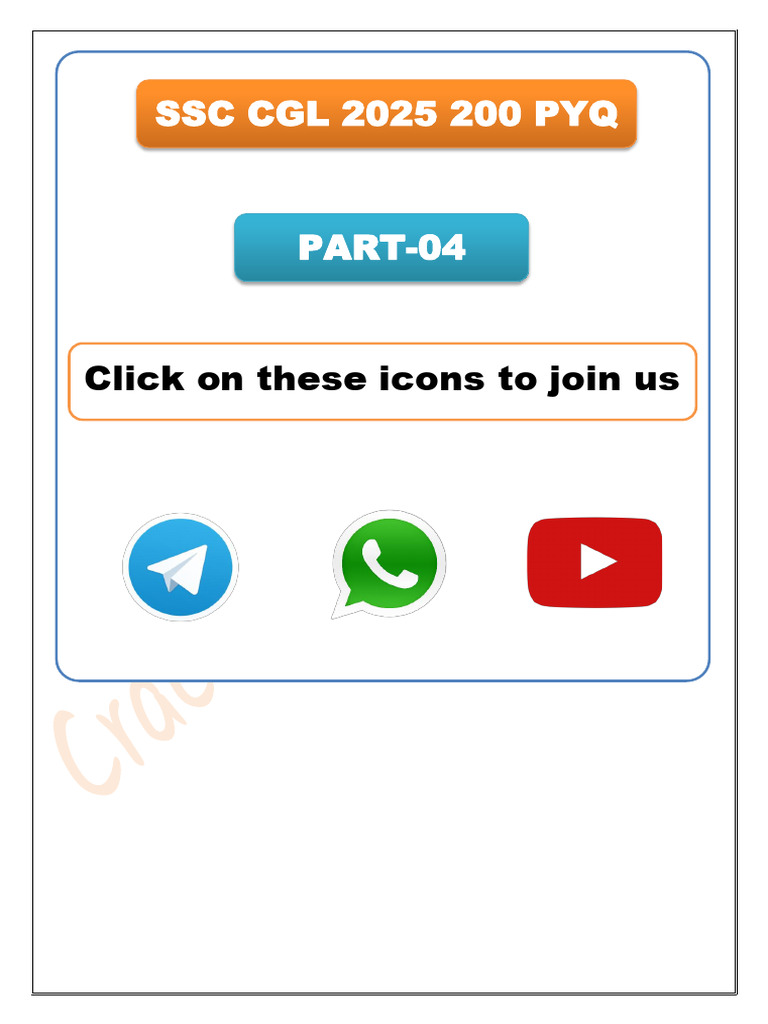 SSC CGL 2025 Full GK English Part-04 | PDF