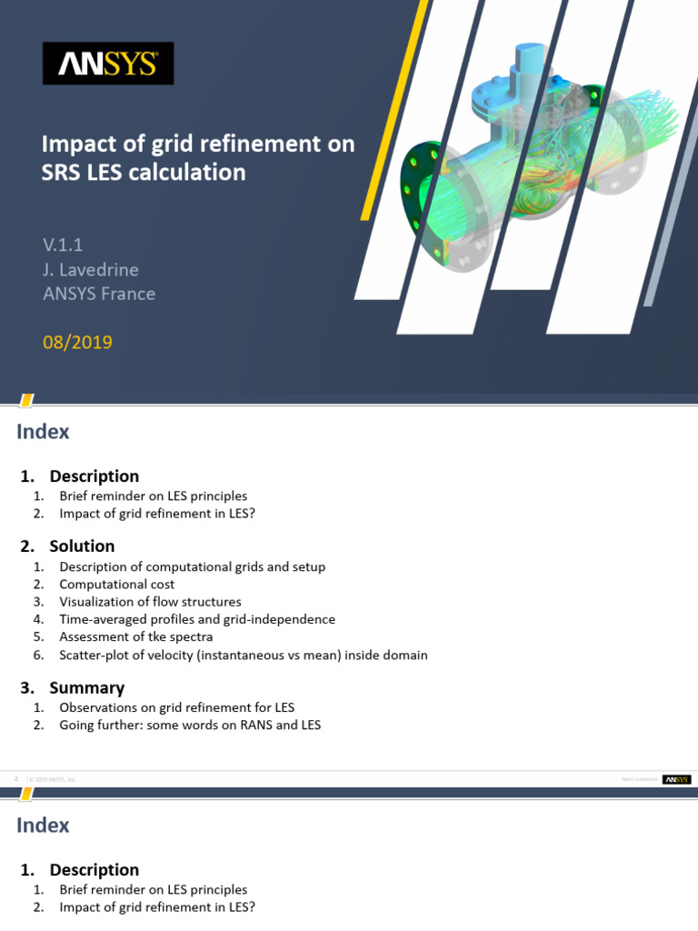 Grid Refinement Effects on LES Results | PDF | Turbulence | Vortices