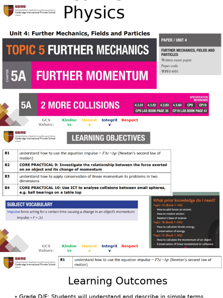 5A.2 More Collisions Revised | PDF | Momentum | Force