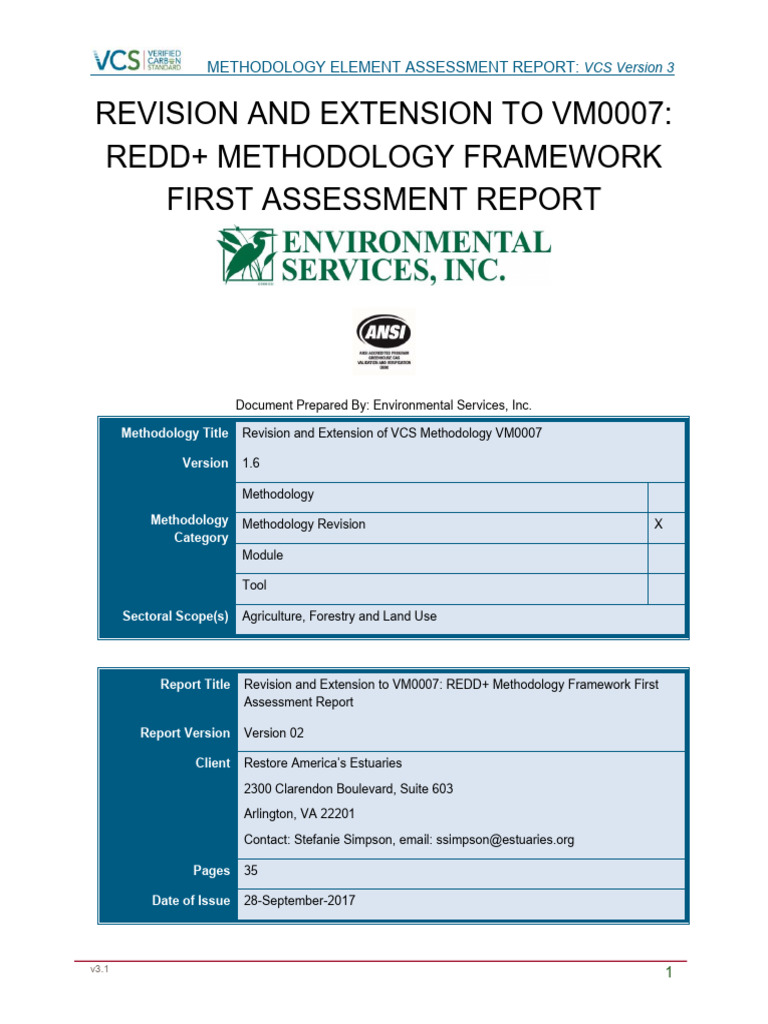 REDD+ Methodology Assessment Report | PDF | Wetland | Methodology