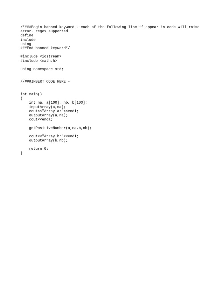 C++ Code for Array Manipulation | PDF